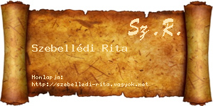 Szebellédi Rita névjegykártya